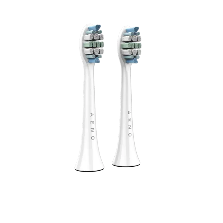 AENO Replacement toothbrush heads, White, Dupont bristles, 2pcs in set (for ADB0003/ADB0005 and