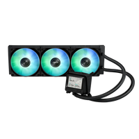 ASUS MAX Gaming LC 360 ARGB LCD 120mm AIO CPU Liquid Cooler Black 2.4-inch IPS Display LGA1851 AM5 AM4