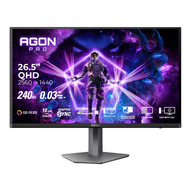 AOC AGON PRO AG276QZD2 26.5-inch QHD 240Hz 0.03ms QD-OLED Gaming Monitor DisplayHDR 400