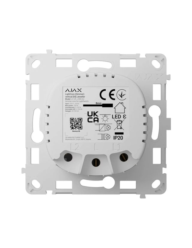 AJAX Security - LightCore (Dimmer) Smart Switch, SoloButton not included | AJAX-LC-DIM