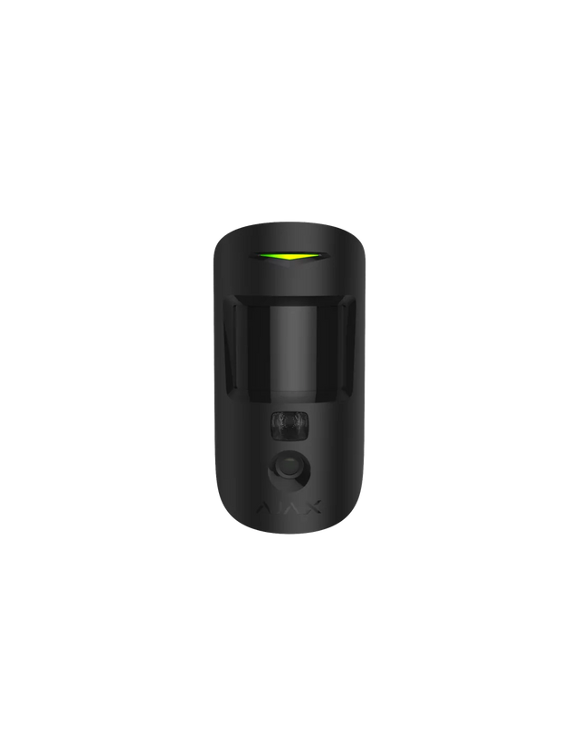 AJAX Security - MotionCam (PhOD) Jeweller - Black Wireless Motion Detector with Photo on Demand and by Alarm
