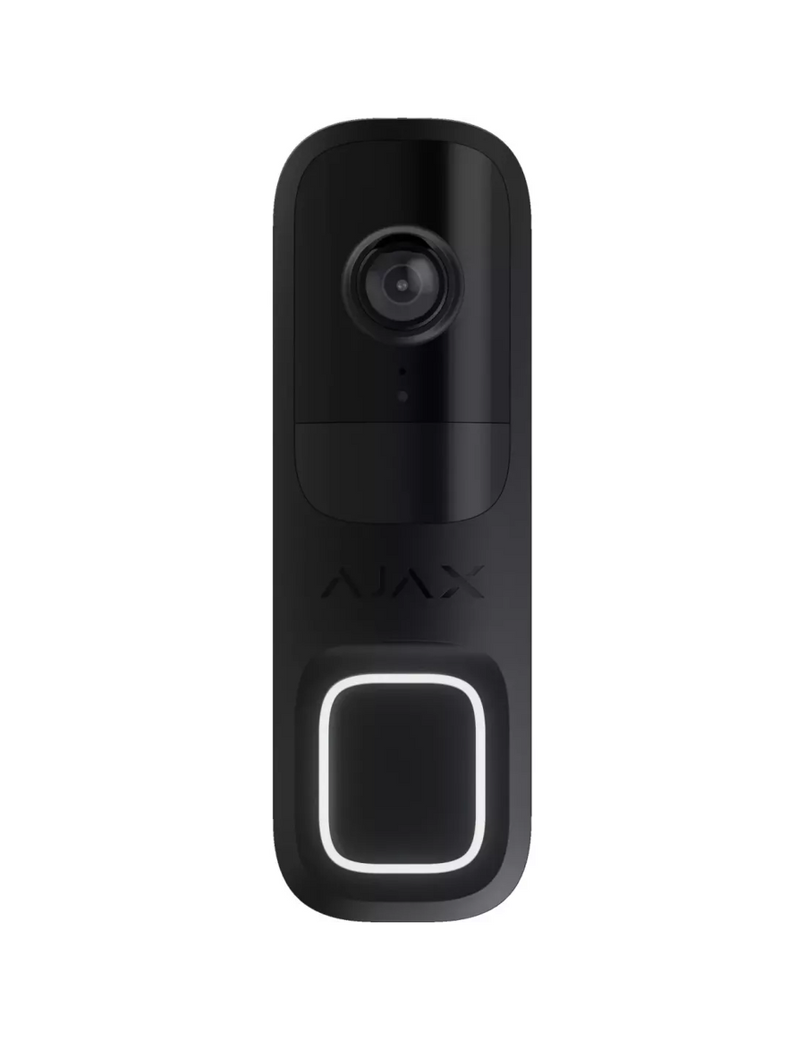 AJAX Security Outdoor Black 4MP WiFi Video Doorbell with PIR & AI | AJAX-DB-B