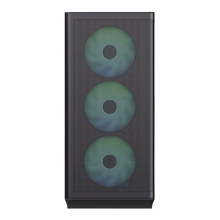 APNX C1-R Premium ATX Mid-Tower PC Case Black 4x 120mm PWM ARGB Fans Tempered Glass