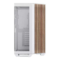 APNX V1 Dual-Chamber Mid-Tower ATX Gaming PC Case White Wood Texture - Image 2