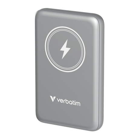 Verbatim Charge 'n' Go Magnetic Wireless Power Bank 10000 Grey