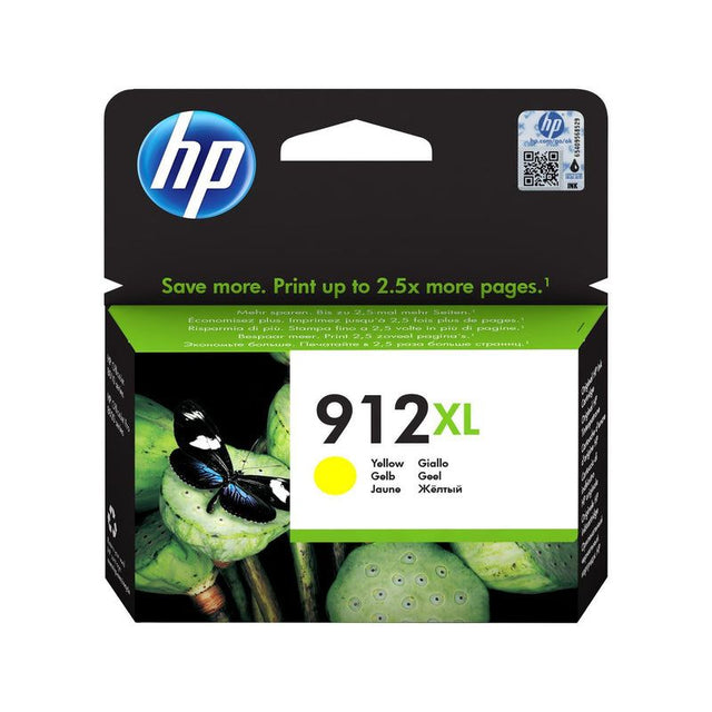 HP 912XL High Yield Yellow Original Ink Cartridge, 700 pages