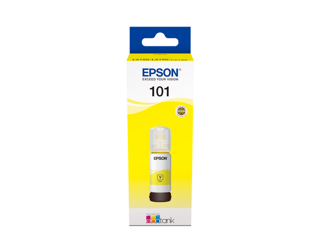 Epson 101 Ecotank Yellow Ink Bottle 70ml, 5200 Pages