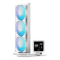 AeroCool APNX LC1-D 360mm ARGB AIO Liquid CPU Cooler White 3.95-inch IPS LCD Display 320W TDP Copper Block