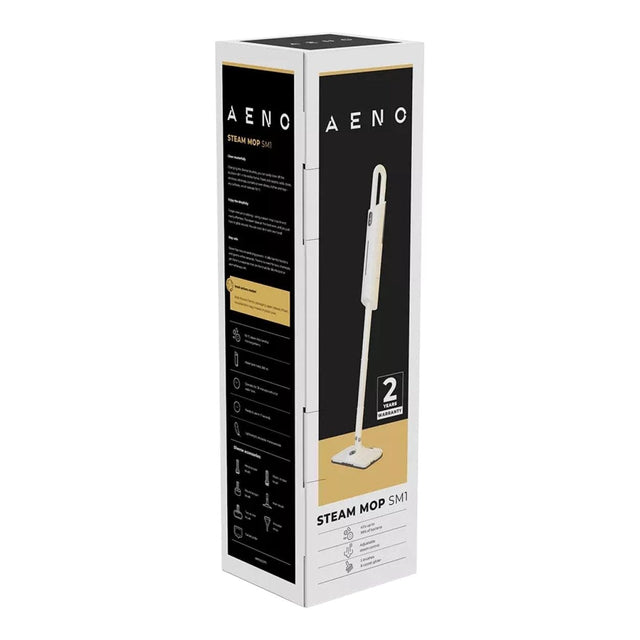 AENO Steam Mop SM1: built-in water filter, aroma oil tank, 1200W, 110°C, Tank Volume 380 ml, Screen Touch