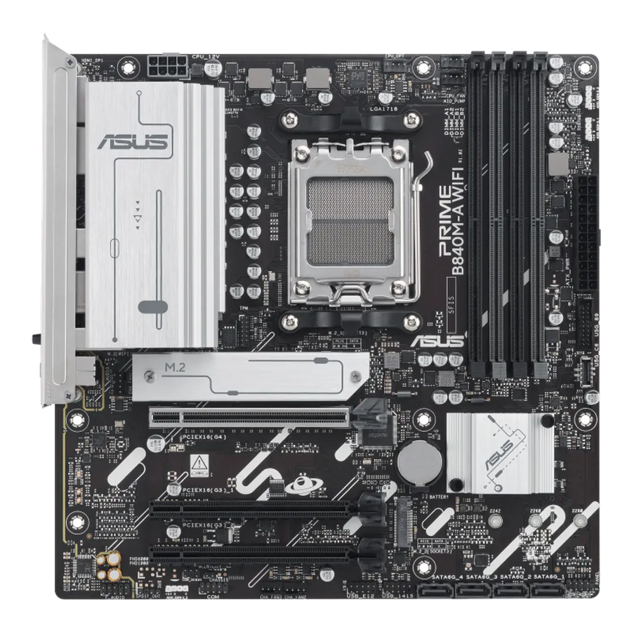 ASUS Prime B840M-A WiFi Micro-ATX Motherboard Intel LGA1851 DDR5 WiFi