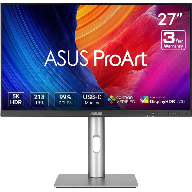 ASUS ProArt PA27JCV 27-Inch 5K HDR IPS Monitor 5120x2880 60Hz USB-C 96W Auto KVM