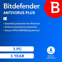 Bitdefender Anti-Virus Plus 1 Device 1-Year Subscription Download