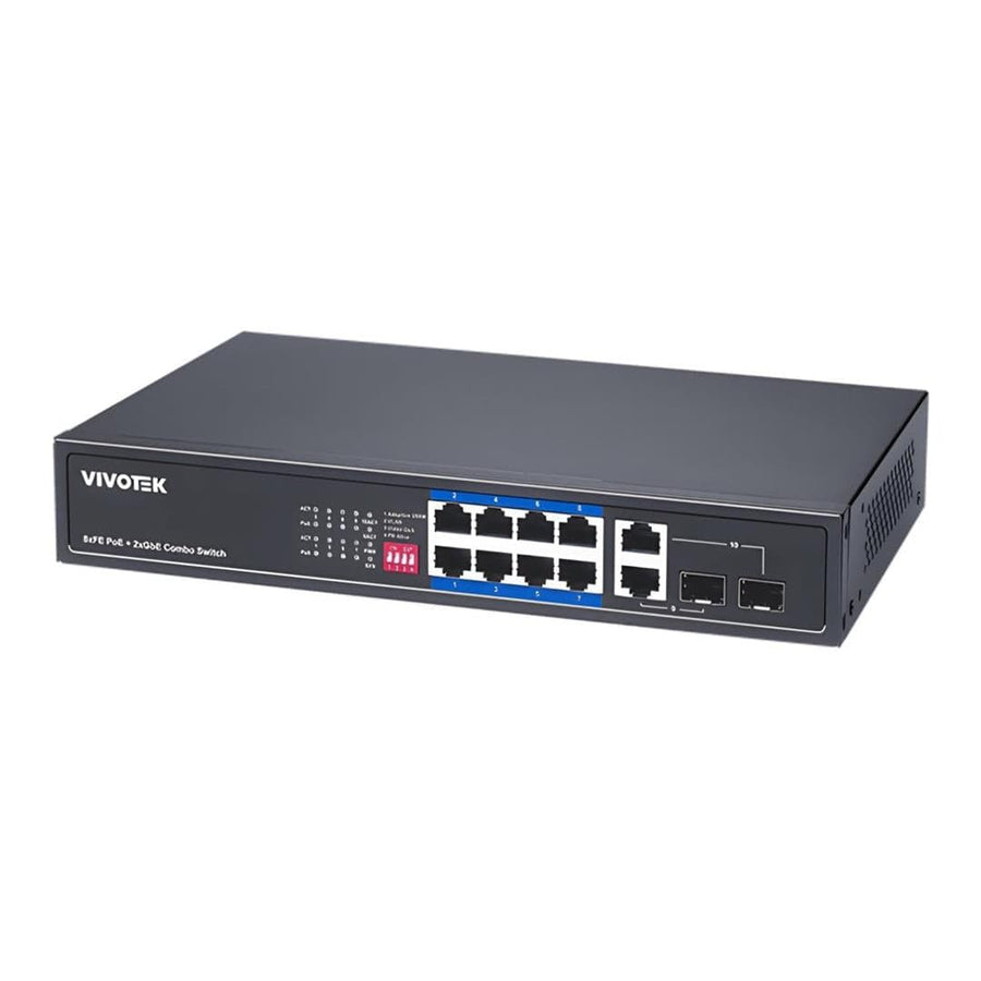 Unmanaged 8xFE PoE + 2xGE/ SFP Combo, Rackmountable Switch