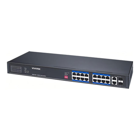 VIVOTEK Unmanaged 16x POE, 2x GE, 2x SFP Combo, 250W