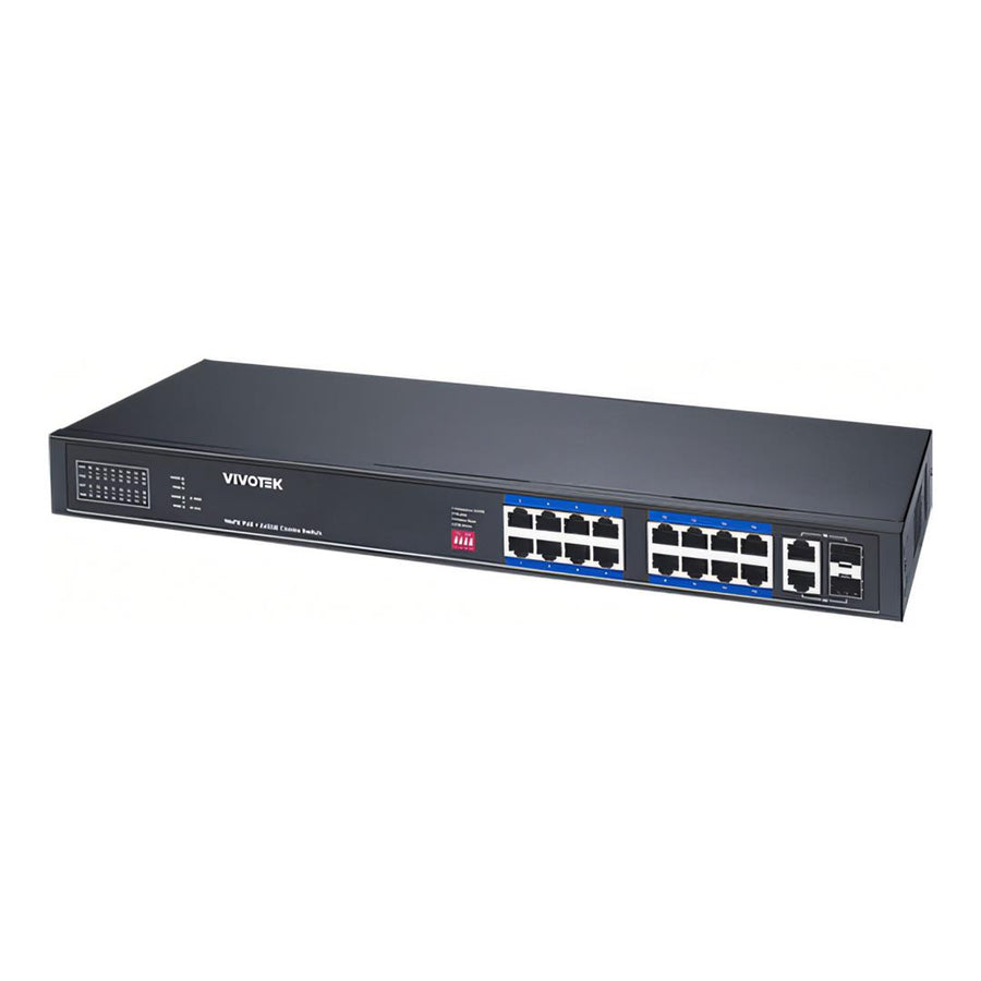 VIVOTEK Unmanaged 16x POE, 2x GE, 2x SFP Combo, 250W