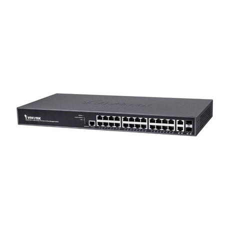 VIVOTEK Managed 24x GE PoE, 2x Combo SFP Switch, 370W