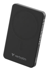 Verbatim Charge 'n' Go Essentials Power Bank Magnetic Wireless 5000mAh Black