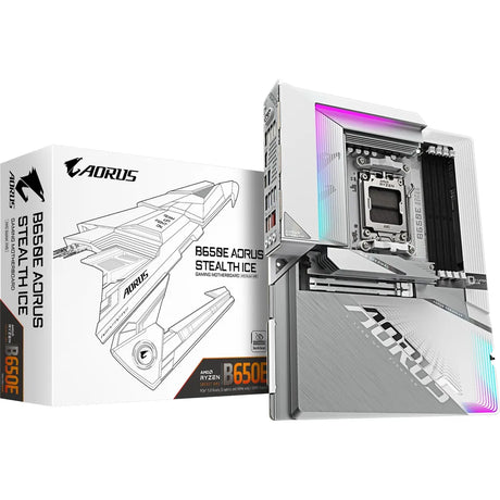 Gigabyte B650E AORUS STEALTH Wi-Fi 7 ICE AMD B650 Ryzen Socket AM5 ATX Motherboard