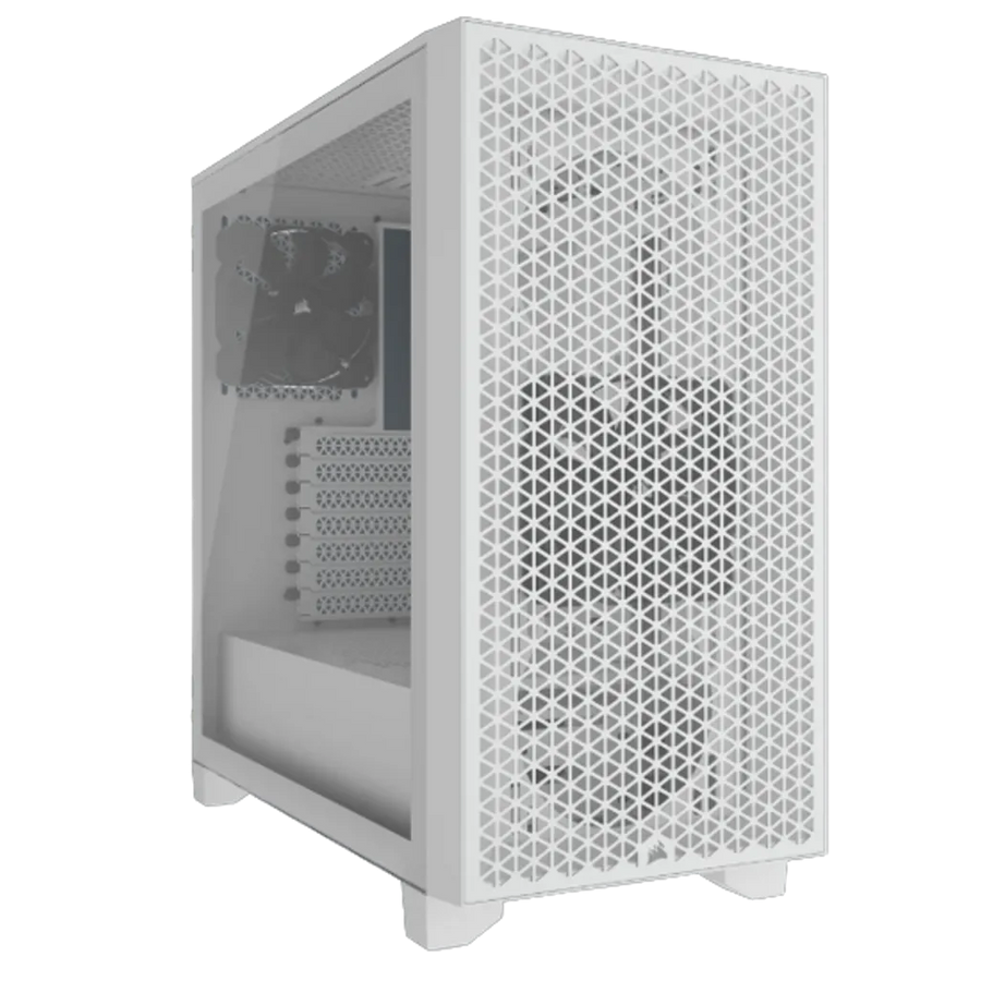 Corsair White Mid-Tower ATX PC Gaming Case Tempered Glass
