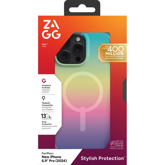 ZAGG Milan Snap Iridescent Case for iPhone 16 Pro Max MagSafe Compatible