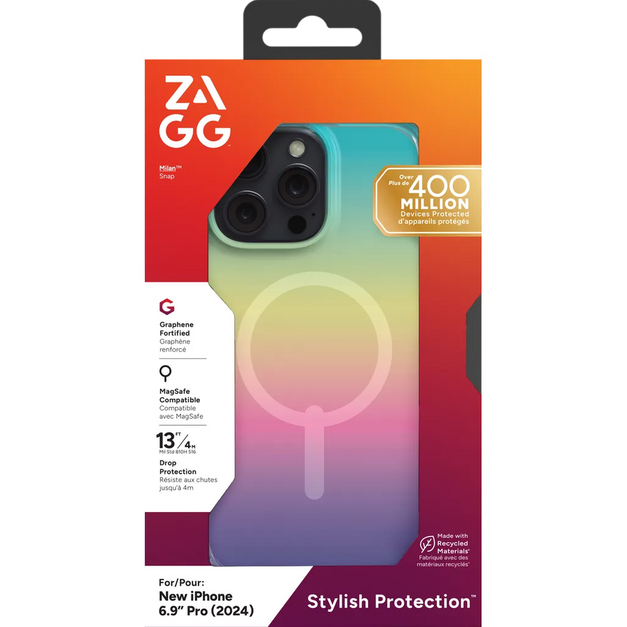 ZAGG Milan Snap Iridescent Case for iPhone 16 Pro Max MagSafe Compatible