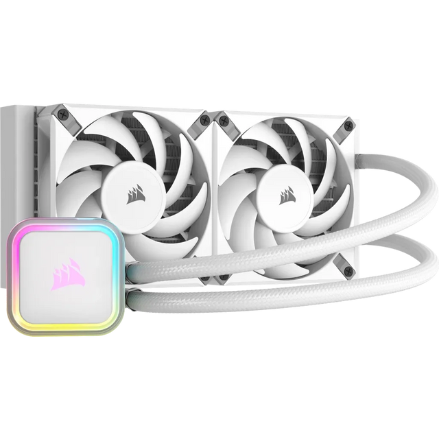 Corsair iCUE H100i ELITE CAPELLIX 240mm AIO CPU Liquid Cooler with ARGB (White)