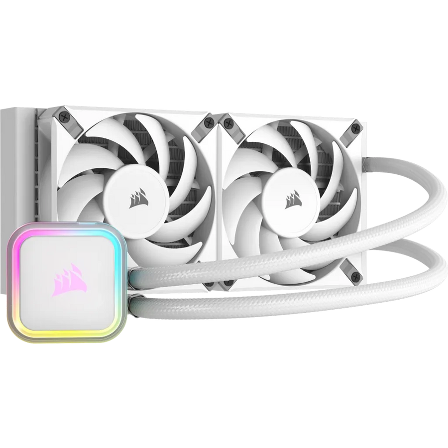 Corsair iCUE H100i ELITE CAPELLIX 240mm AIO CPU Liquid Cooler with ARGB (White)