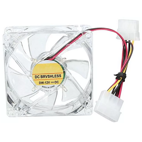 80mm Blue Fan with 4 Pin Molex Connector