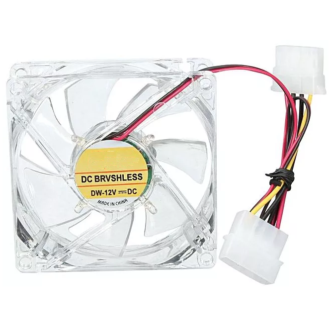 80mm Blue Fan with 4 Pin Molex Connector
