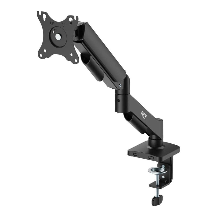 BRACKET 17'' - 32'' single monitor mount; gas spring: tilt; swivel & rotate; VESA Compatible: 75x75 & 100x100; up to 9Kg's