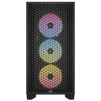 Corsair iCUE 4000X RGB Mid-Tower ATX PC Case with Tempered Glass (Black) - Image 2