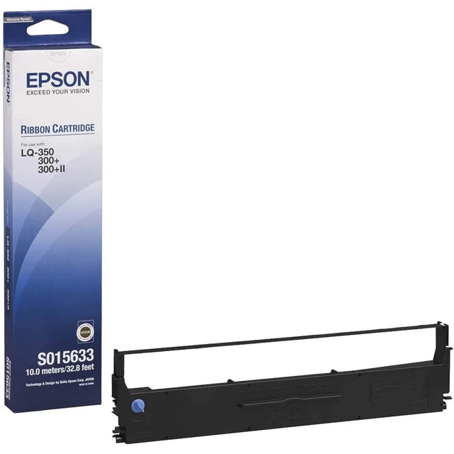 Epson C13S015633 Black Ribbon Cartridge for LQ-300 and LQ-350 Dot Matrix Printers