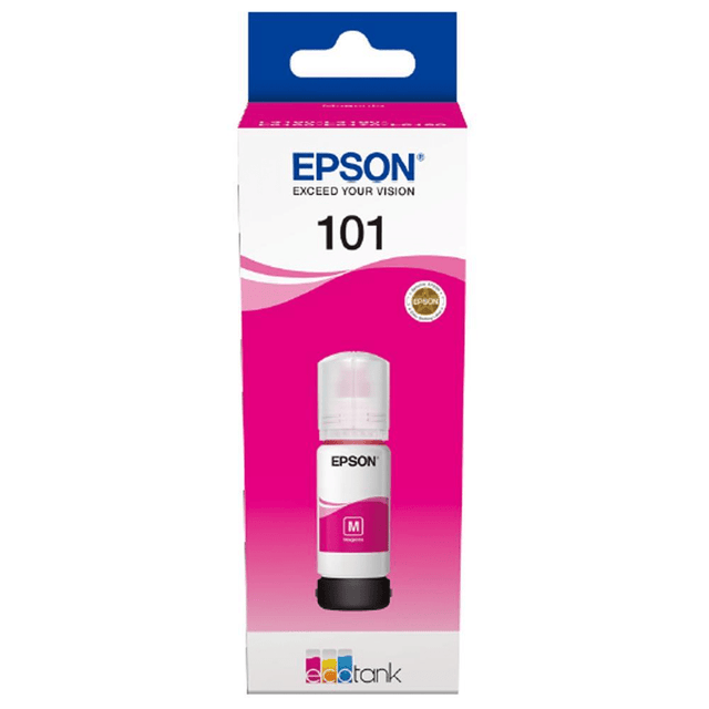 Epson 101 Ink Bottles Magenta 70ml Ecotank L4150 / L4156 / L4160 / L4260 / L6160 / L6170 / L6176 / L6190 / L6270 / L6290 / L6370 / L14150 6000 pages