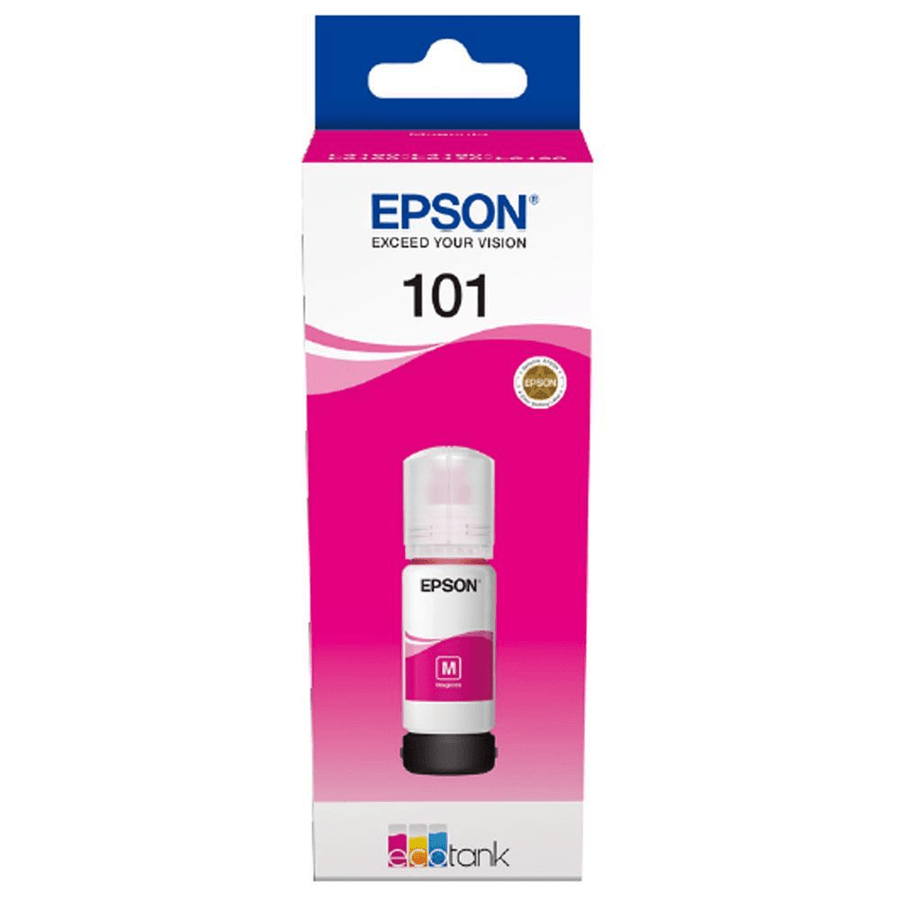 Epson 101 Ink Bottles Magenta 70ml Ecotank L4150 / L4156 / L4160 / L4260 / L6160 / L6170 / L6176 / L6190 / L6270 / L6290 / L6370 / L14150 6000 pages