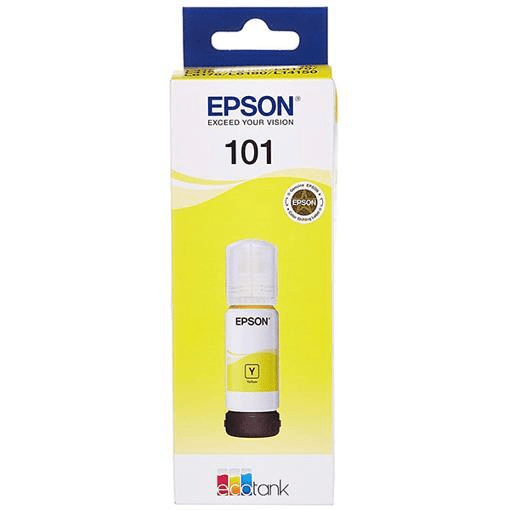 Epson 101 Ink Bottles Yellow 70ml Ecotank L4150 / L4156 / L4160 / L4260 / L6160 / L6170 / L6176 / L6190 / L6270 / L6290 / L6370 / L14150 6000 pages