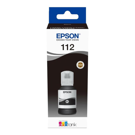 Epson 112 Ecotank Black Ink Bottle 127ml, 7500 Pages