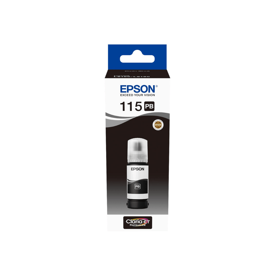 Epson 115 Ink Bottles Photo Black 70ml EcoTank L8160 6200 pages 2300 Photos