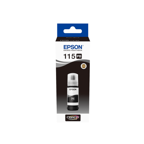 Epson 115 Ink Bottles Photo Black 70ml EcoTank L8160 6200 pages 2300 Photos