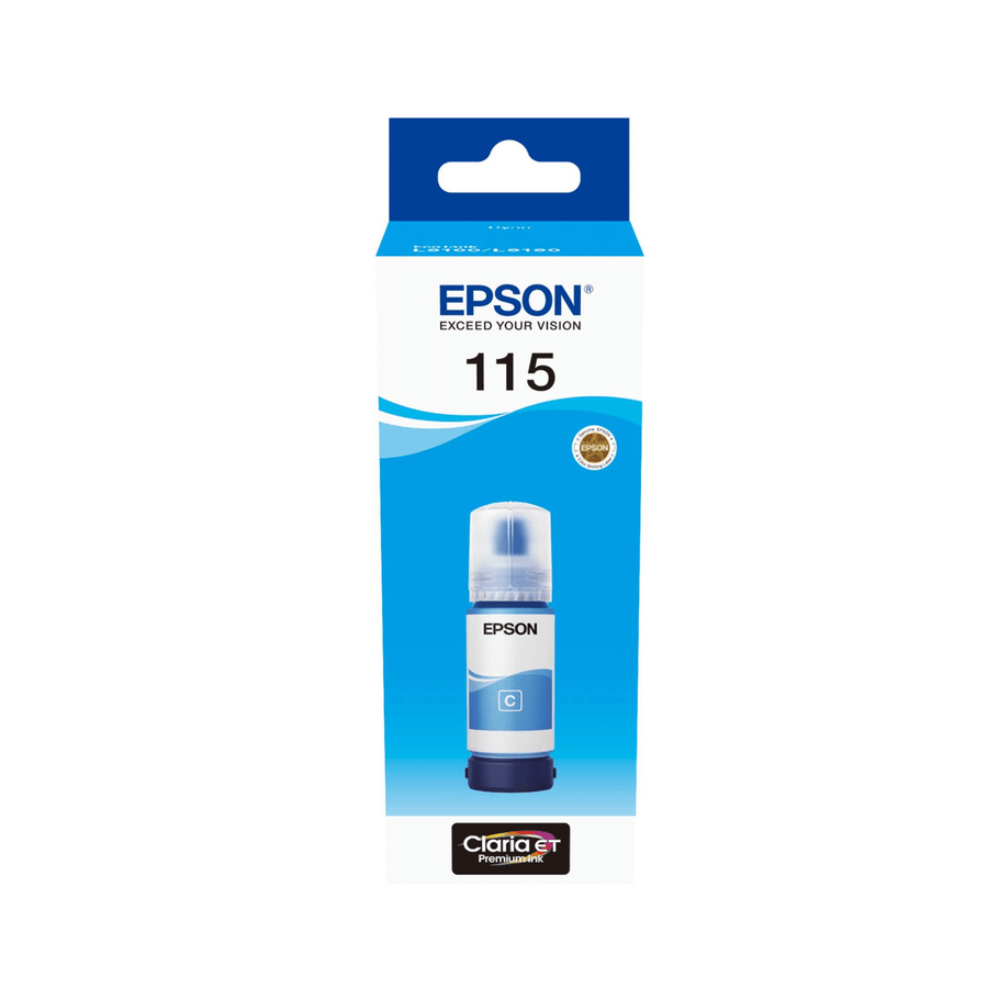 Epson 115 Ink Bottles Cyan 70ml EcoTank L8160 6200 pages 2300 Photos
