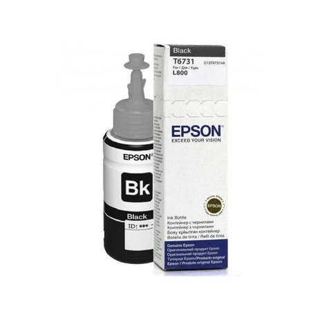 Epson 673 Ink Bottles Black 70ml EcoTank L800 /810 / 850 / 1800