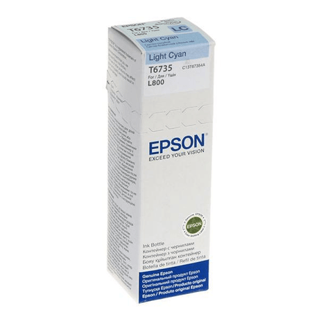 Epson 673 Ink Bottles Light Cyan 70ml EcoTank L800 /810 / 850 / 1800