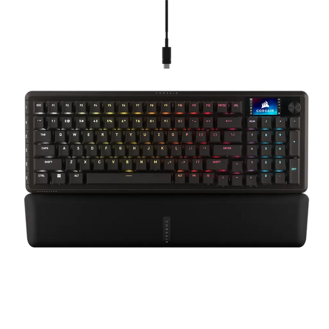 Corsair Vanguard Pro 96 Hall Effect Gaming Keyboard MGX Hyperdrive Switches 8000Hz LCD Screen NA Layout