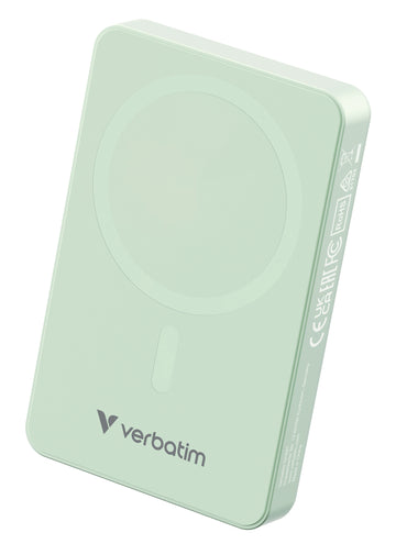 Verbatim Charge 'n' Go Essentials Power Bank Magnetic Wireless 10000mAh Green