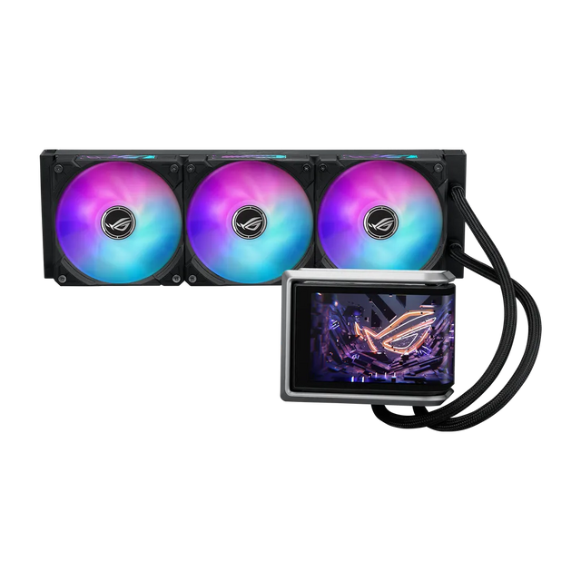 ASUS ROG RYUO IV 360mm ARGB AIO Liquid CPU Cooler 6.67-inch AMOLED Display Asetek Gen8 V2 Pump 3x120mm Fans