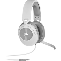 HS55 Stereo White Headset; 50mm Audio Drivers; Omnidirectional mic; Analog; On-ear volume and mute controls - PC;PS4/XBOX
