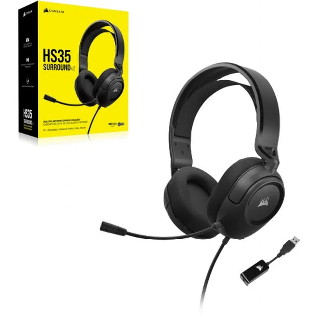 Corsair HS35 Surround V2 Carbon Gaming Headset 3.5mm Jack Dolby 7.1