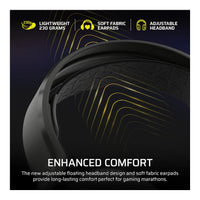 HS35 v3 Carbon Gaming Headset; Universal 3.5mm connectivity; PC;MAC;Playstation;Mobile; Flexible omni-directional microphone -