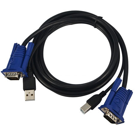 USB KVM Cable - VGA + Usb (a to B) 1MTR