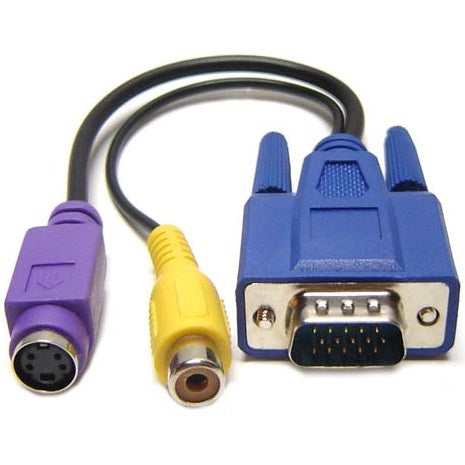 VGA TO 1X RCA Yellow, 1X Svideo