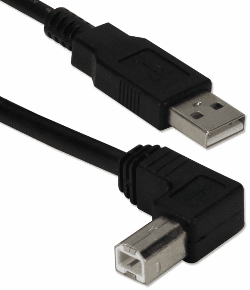 Right Angle USB 2 to Type B